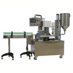 轉(zhuǎn)盤式盒裝全自動(dòng)牛肉醬灌裝機(jī)